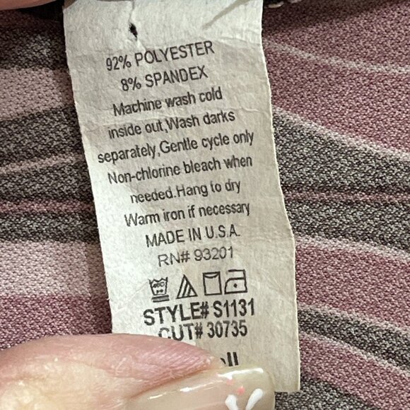 Vintage Y2K Rag Dress Womens S Striped Mini Collared V‎ Neck 70s Groovy Retro - Picture 5 of 8